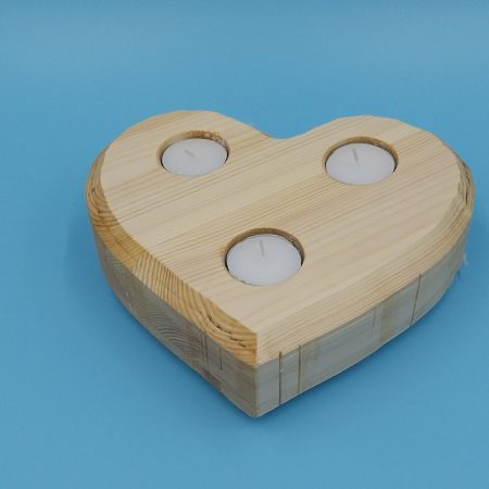 Wood tealight holder