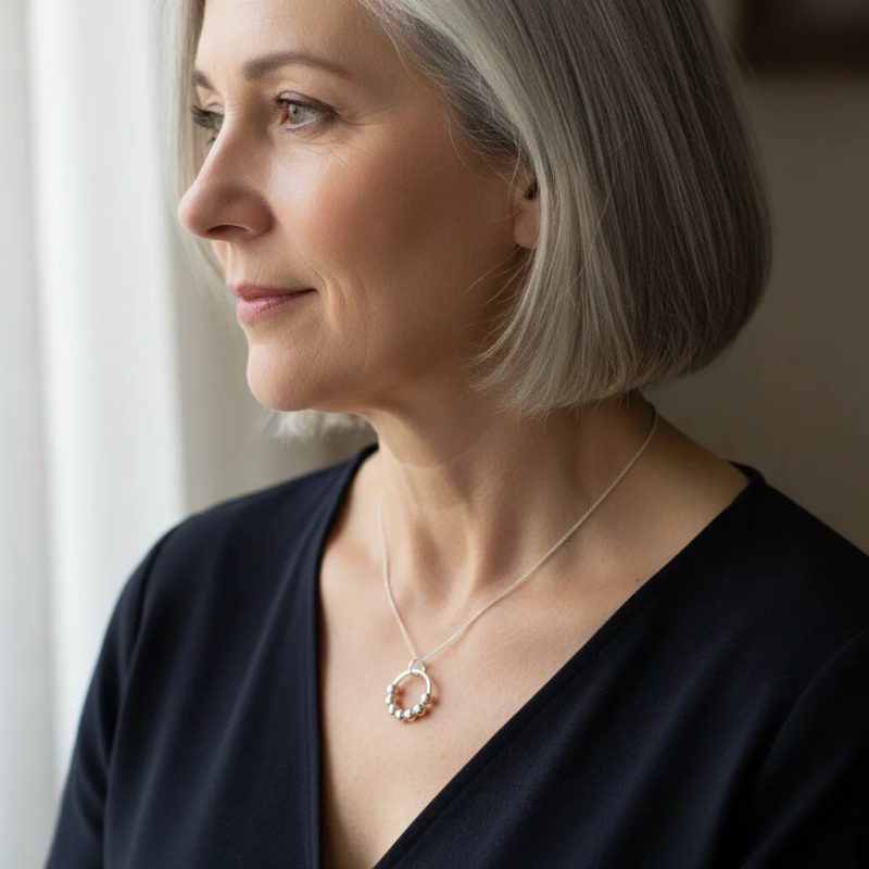 70th Birthday Necklace Milestone Personalised Gift In Sterling Silver