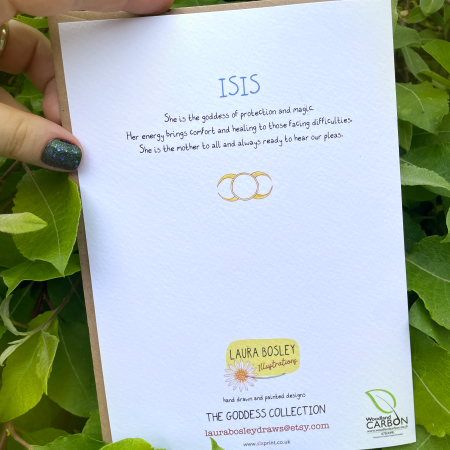 Isis Goddess Card | Devine Feminine | Large Art Card | Motherhood & Magic | Watercolour (Copy)
