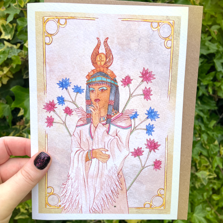 Isis Goddess Card | Devine Feminine | Large Art Card | Motherhood & Magic | Watercolour (Copy)