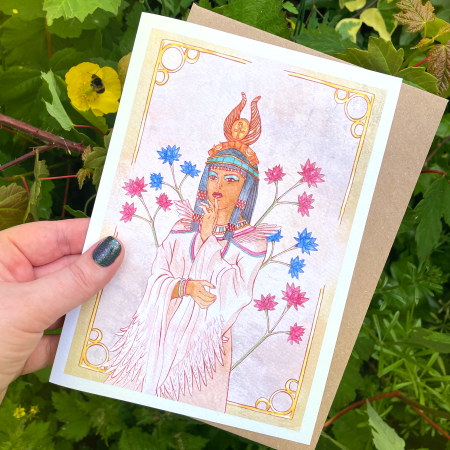 Isis Goddess Card | Devine Feminine | Large Art Card | Motherhood & Magic | Watercolour (Copy)