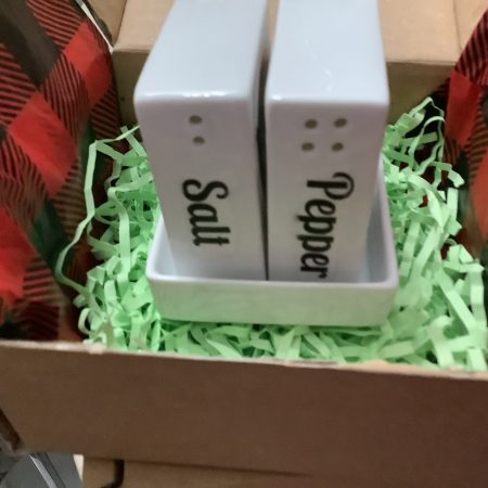 Decoupage Glass Salt and Pepper Pots with Illustrated Labels
