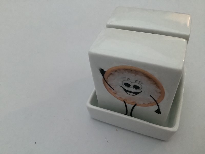 Decoupage Glass Salt and Pepper Pots with Illustrated Labels