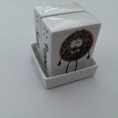 Decoupage Glass Salt and Pepper Pots with Illustrated Labels