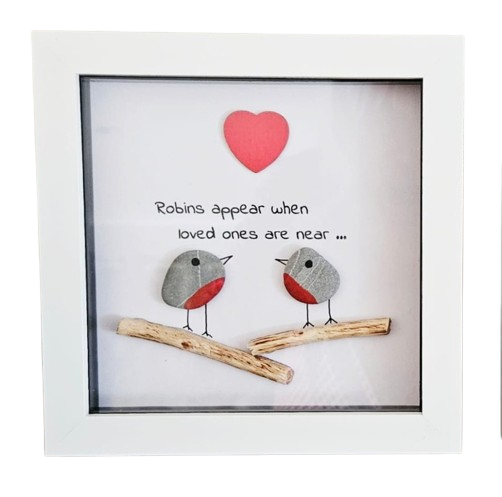 Pebble Robin pictures | Robins appear pebble art