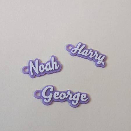 Personalised 3D Printed 2 Colour Name Keyring - Custom Name Keychain Gift Party Wedding