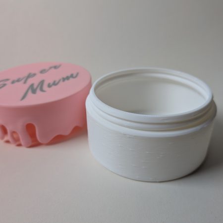 "Super Mum" 3D Printed Pink Drip Cake Container Unique Gift Jewelry & Trinket Box
