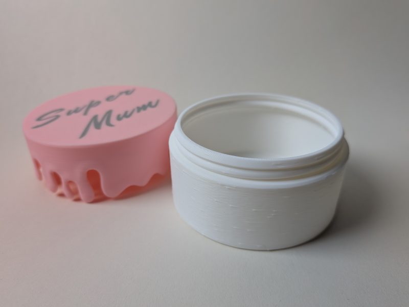 "Super Mum" 3D Printed Pink Drip Cake Container Unique Gift Jewelry & Trinket Box