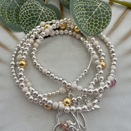 Sterling Silver “Sister” Stacking Bracelet
