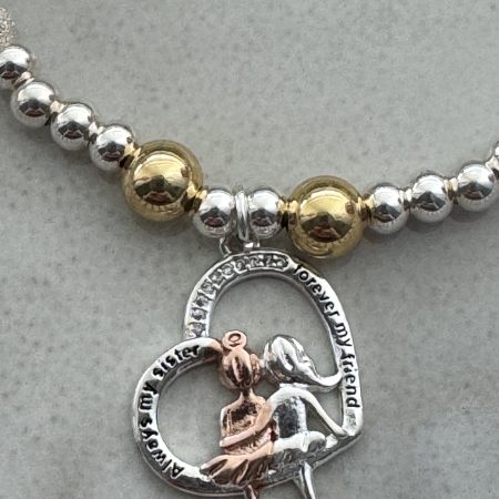 Sterling Silver “Sister” Stacking Bracelet