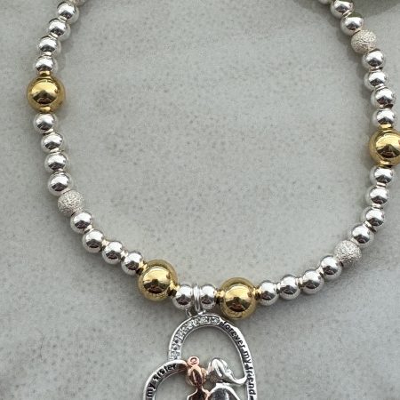 Sterling Silver “Sister” Stacking Bracelet