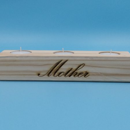 Wood tealight holder