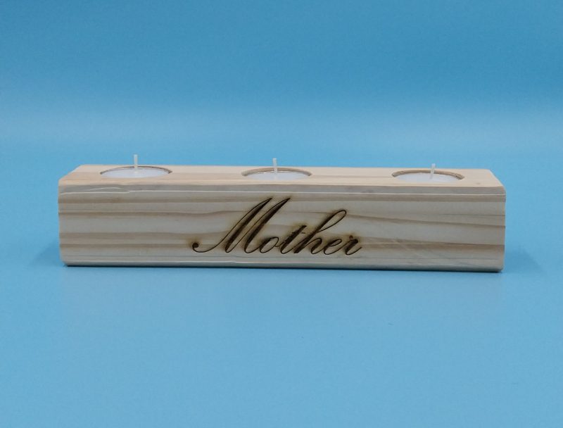 Wood tealight holder