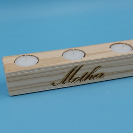 Wood tealight holder
