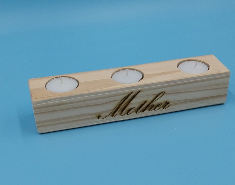 Wood tealight holder