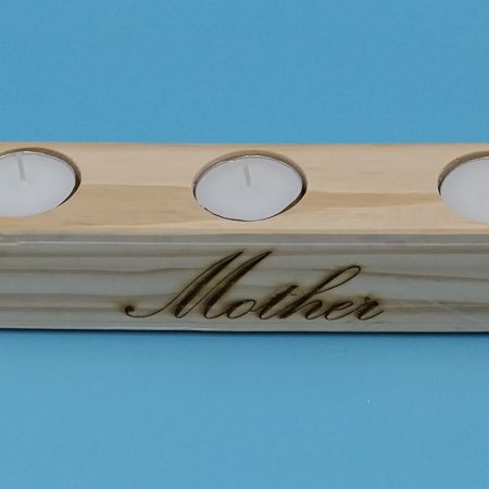 Wood tealight holder