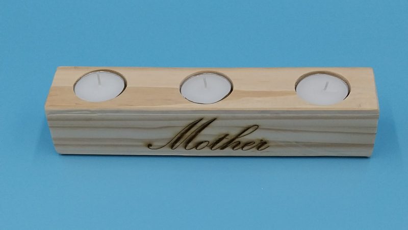 Wood tealight holder