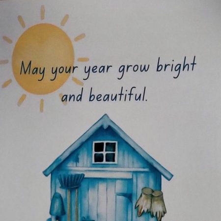 Personalised Happy Birthday Gardening Shed Greeting Card, 5x7