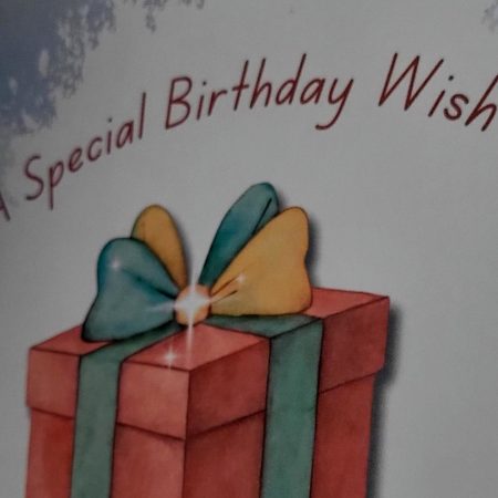 Personalised Birthday Card – Gift Box Watercolour Design, 5x7