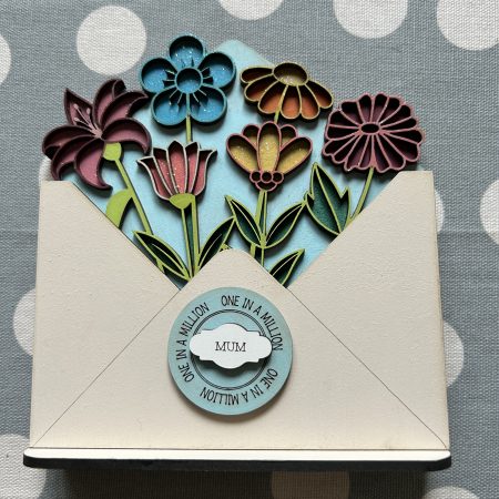 Handpainted Flowers Envelope