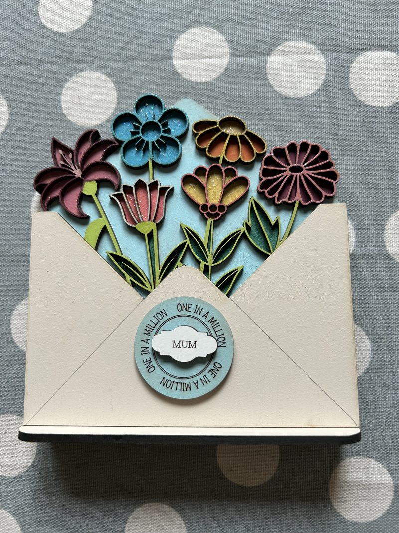 Handpainted Flowers Envelope