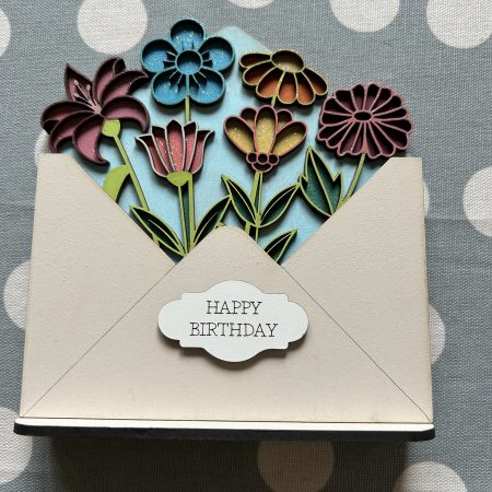 Handpainted Flowers Envelope