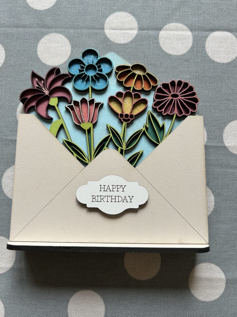 Handpainted Flowers Envelope