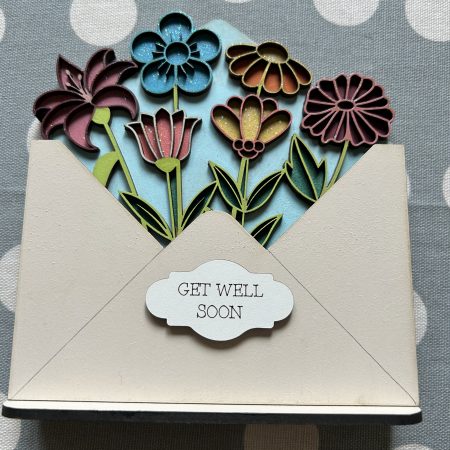 Handpainted Flowers Envelope