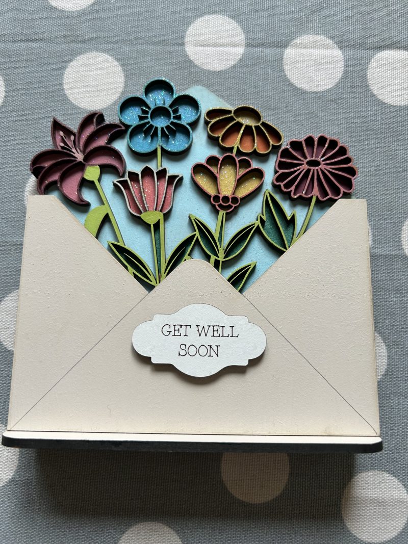 Handpainted Flowers Envelope