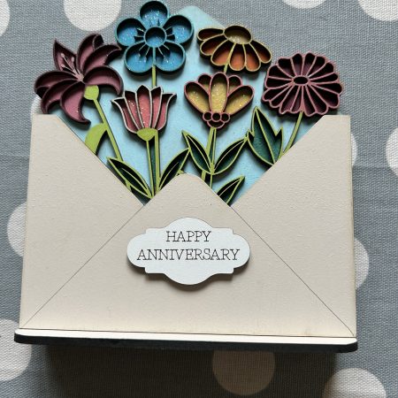 Handpainted Flowers Envelope