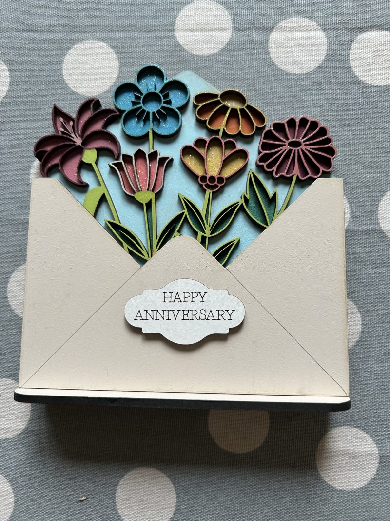 Handpainted Flowers Envelope