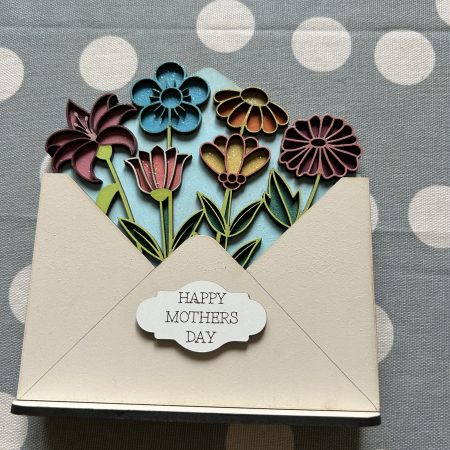 Handpainted Flowers Envelope