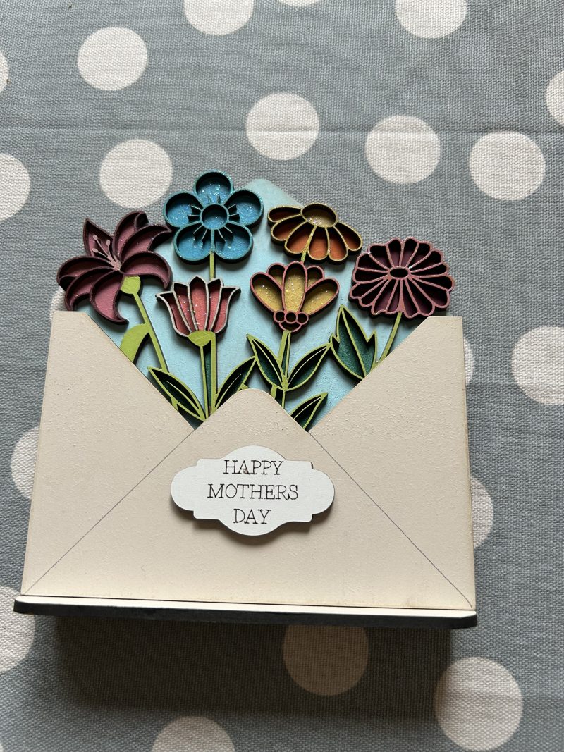 Handpainted Flowers Envelope