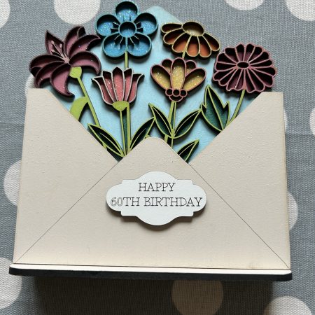 Handpainted Flowers Envelope