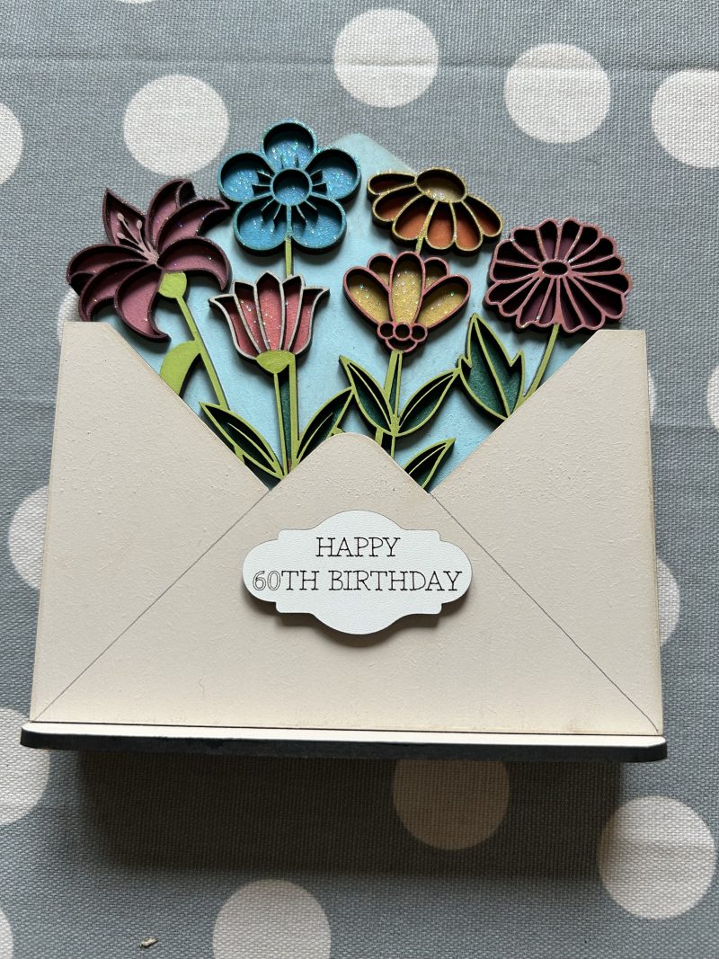 Handpainted Flowers Envelope