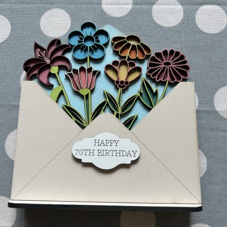 Handpainted Flowers Envelope