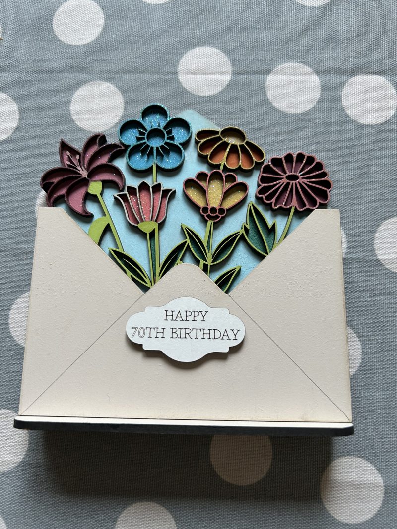Handpainted Flowers Envelope