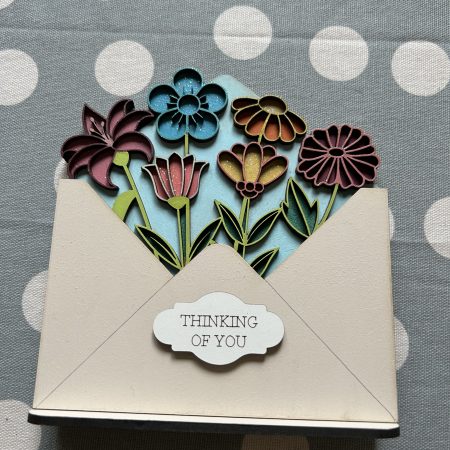 Handpainted Flowers Envelope