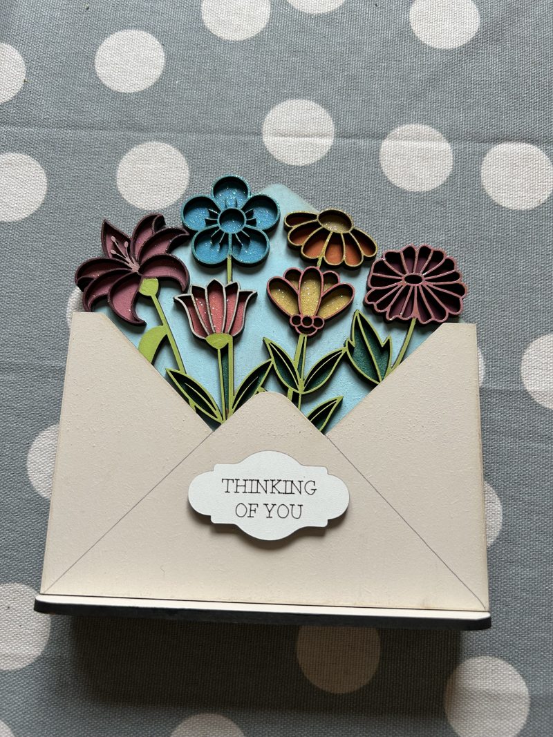Handpainted Flowers Envelope