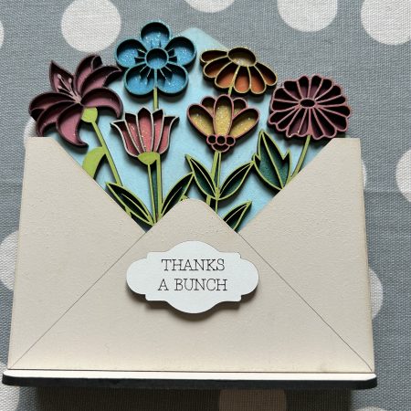 Handpainted Flowers Envelope