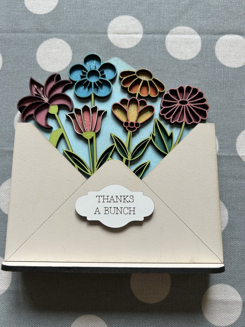 Handpainted Flowers Envelope