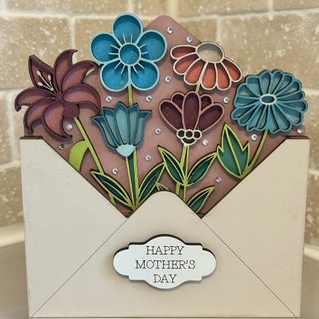 Handpainted Flowers Envelope