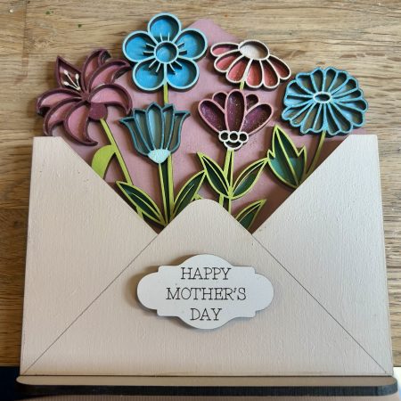 Handpainted Flowers Envelope
