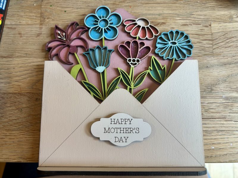 Handpainted Flowers Envelope