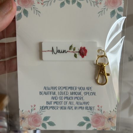 Flower print Acrylic keyrings