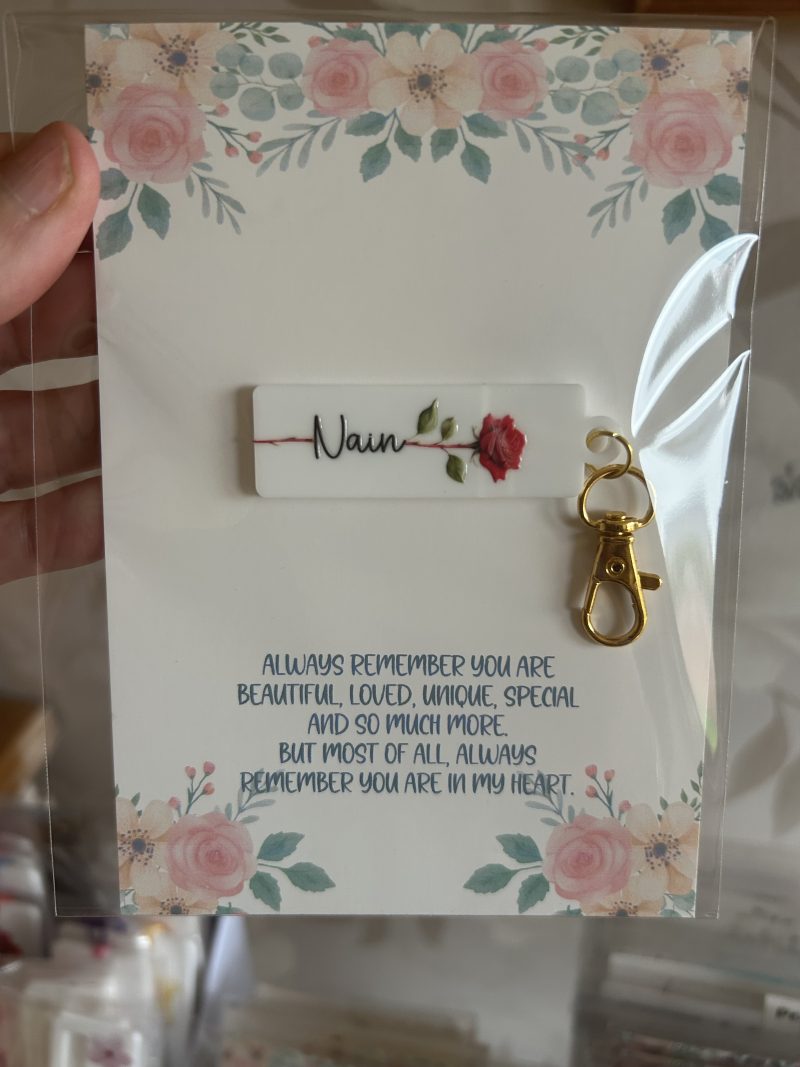 Flower print Acrylic keyrings