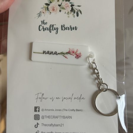 Flower print Acrylic keyrings