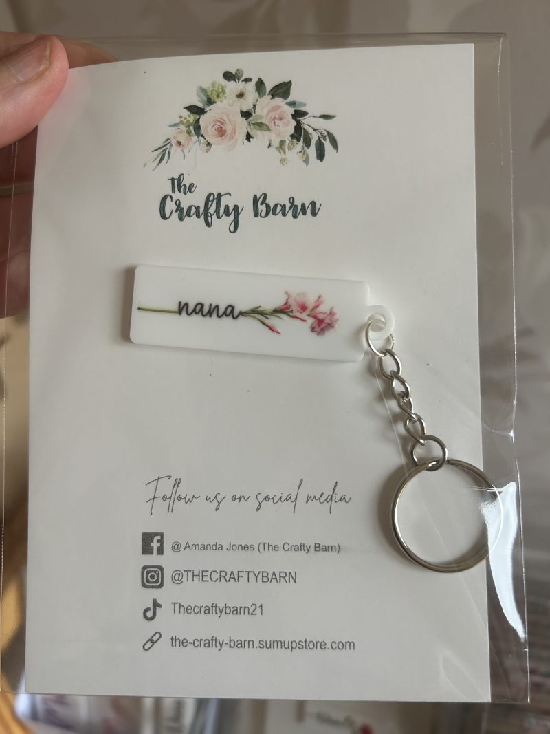 Flower print Acrylic keyrings