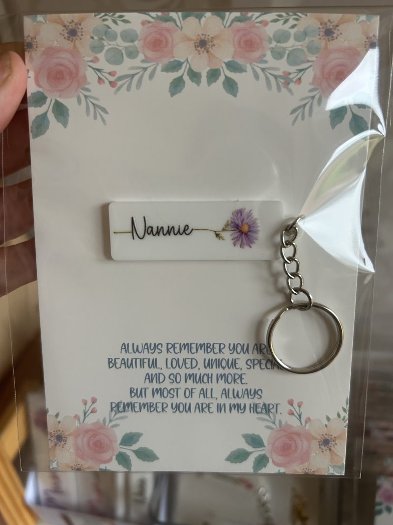 Flower print Acrylic keyrings