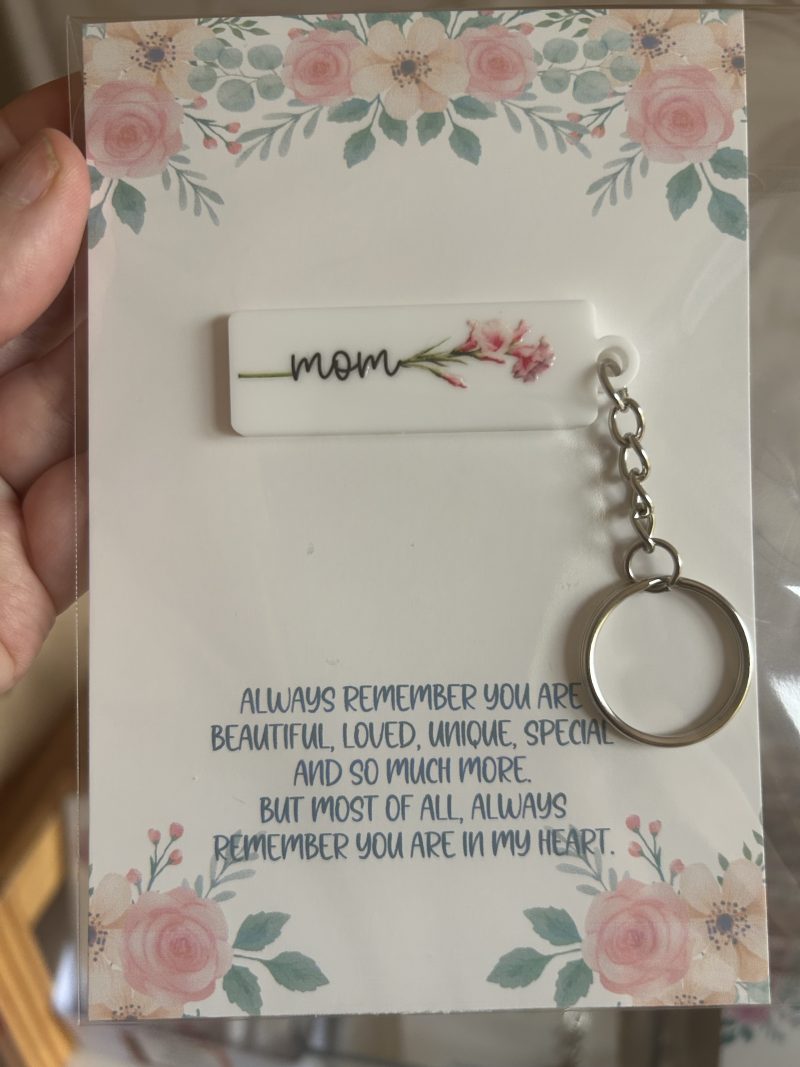 Flower print Acrylic keyrings